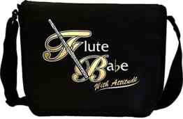Flute Babe Attitude – Sheet Music Document Bag Musik Notentasche MusicaliTee