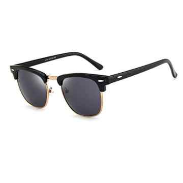 Forepin® Sonnenbrille mit Runden Gläsern mit Federscharnier Vintage Damen Herren