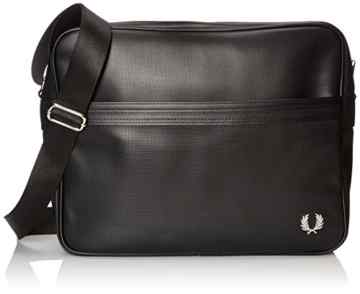 Fred Perry Pique Texture Herren Schultertasche Schwarz