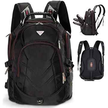 FreeBiz 18,4 Zoll Notebooktasche Laptop-Tasche Rücksack Passend für bis zu 18-Zoll-Gaming Laptops für Dell, Asus, MSI (Schwarz)