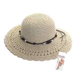 Galeja Damenhut Strohhut knautschbar Sommerhut Flapper Sonnenhut 2 Größen 55/56 und 56/57 Strandhut