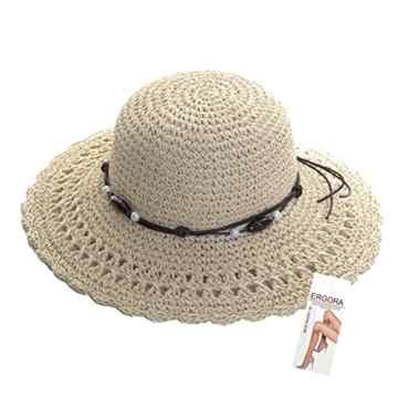 Galeja Damenhut Strohhut knautschbar Sommerhut Flapper Sonnenhut 2 Größen 55/56 und 56/57 Strandhut