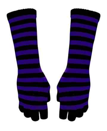 Gestreifte Armstulpen Handschuhe – Lila Gestreift