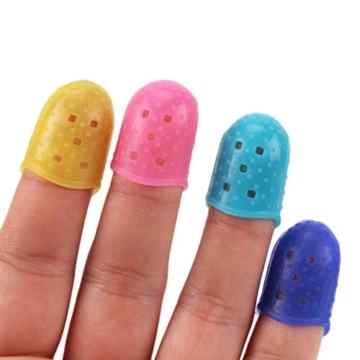 Gitarre Fingerspitze Protektoren 4PCS Fingerschutz für Ukulele Gitarre Zubehör Tefamore