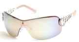 Guess Diamante Kette Visor Sonnenbrillen glänzend Rose Gold GU6509 28C 00