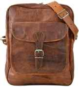 Gusti Leder nature „Andie“ Umhängetasche Laptoptasche 13″ Ledertasche 26 x 33 x 9 cm Vintage Braun M21