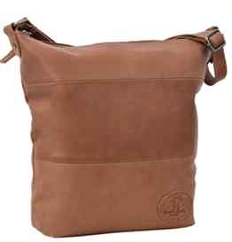 Gusti Leder studio “Zahara“ Ledertasche 33 x 31 x 7,5 cm Umhängetasche Damenhandtasche Handtasche Hellbraun Braun 2M45-29-1