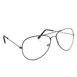 HENGSONG Klassische Brille Metallgestell Brillenfassung Vintage Pilot Brille Dekobrillen