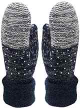 Handschuhe Fäustlinge mit Strass Strick Handschuhe gefüttert