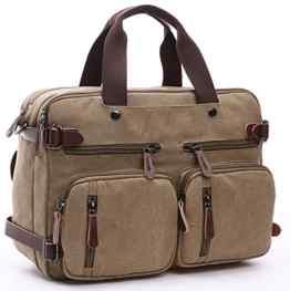 Herren Canvas Tasche Canvas Handtasche Schultertasche Ideal für Büro Canvas Rucksack Outdoor