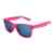 Hochwertige gummierte Nerd Sonnenbrille Rubber im Retro Stil Vintage Unisex Brille mit Federscharnier Blau und Rot verspiegelte Gläser