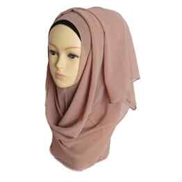 Hrph Fashion Frauen New Foulard Viscose Schal islamischen Muslim Hijab Hijab Maxi-Maxi-Ausschnitt Plain Schal Schals