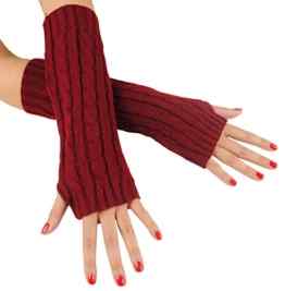 Immerschön Gestrickte Armstulpen zum Lagenlook, fingerlos, Damen Accessory