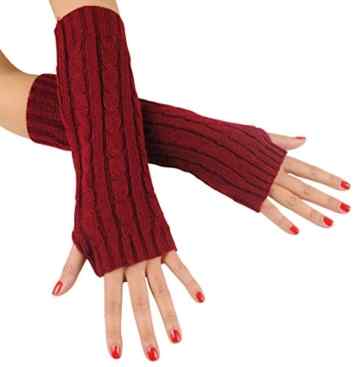 Immerschön Gestrickte Armstulpen zum Lagenlook, fingerlos, Damen Accessory