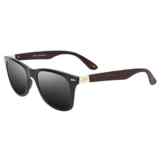JULI® Mens Womens Mode Wayfarer Holz Bambus gedruckt wickeln Sie 52MM Sonnenbrille 4195WN