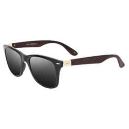 JULI® Mens Womens Mode Wayfarer Holz Bambus gedruckt wickeln Sie 52MM Sonnenbrille 4195WN