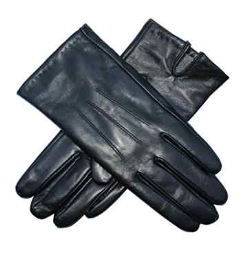 Jasmine Silk Damen Lederhandschuhe aus weichem Ziegennappaleder Cashmere gefüttert Schwarz