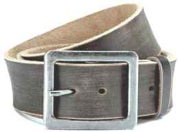 Jeansgürtel unisex, schwarz used Optik, extra Breite: 4,2 cm, kürzbar, leather belt, shortable