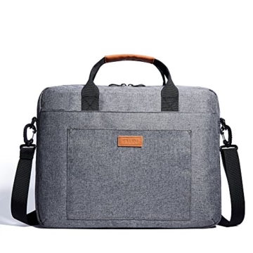 KALIDI 15 zoll laptoptasche Aktentaschen Handtasche Tragetasche Schulter tasche notebooktasche Laptop sleeve laptop hülle für bis zu 15.6 zoll Laptop Dell Alienware / Macbook / Lenovo / HP (Grau)