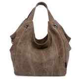 KISS GOLD Damen Schultertasche Canvas Totes Hobo Bag mit einfachem Stil