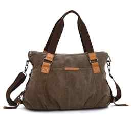 KISS GOLD Retro abwaschbare Damen Schultertasche Canvas Totes Hobo Bag