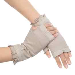 Kenmont Damen / Mädchen Sommerhandschuhe, UV-Schutz, 100 % Baumwolle, Spitze, Fäustlinge, Einheitsgröße