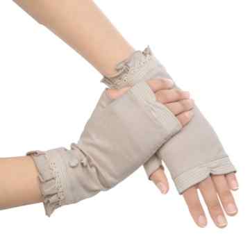 Kenmont Damen / Mädchen Sommerhandschuhe, UV-Schutz, 100 % Baumwolle, Spitze, Fäustlinge, Einheitsgröße