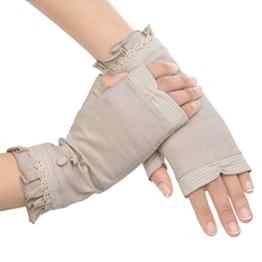 Kenmont Sommer-Frauen-Sun UV-Schutz im Freien 100% Baumwolle Driving Handschuhe Fäustlinge
