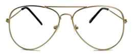 Klassische Pilotenbrille für Damen o Herren Nerdbrille 80er Jahre Brillengestell Klarglas AVN