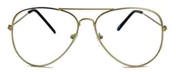 Klassische Pilotenbrille für Damen o Herren Nerdbrille 80er Jahre Brillengestell Klarglas AVN