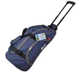 Kleine Reisetasche Tragetasche Freizeittasche mit Trolleyfunktion 51x30x23 cm Blau-Grau