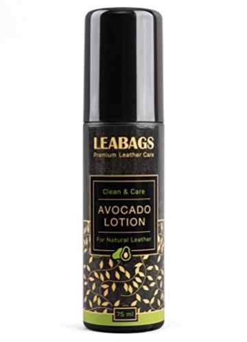 LEABAGS Avocado Lotion Premium Lederpflege zur Pflege Imprägnierung Reinigung von Echtem Leder Fettleder Glattleder Naturleder-Arten Biologisch 75 ml
