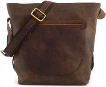LEABAGS Monaco Shopper aus echtem Büffel-Leder im Vintage Look