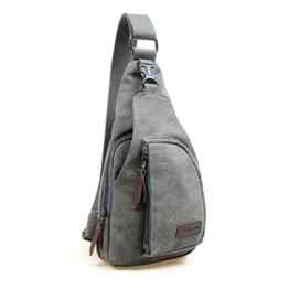 LEORX Herren Sport Brust Sling Bag Unwucht Rucksack Tasche aus PVC-Größe L (grau)
