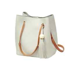 LSDZ PU Leder Mini Bucket Bag PU schicke Schultertasche Freizeittasche Schultertasche Damen Doppel Handtasche