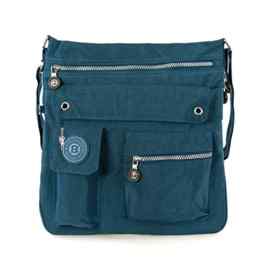 LUXUS TASCHE SCHULTERTASCHE MESSENGER BAG UMHÄNGETASCHE BLAU