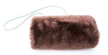 Lammfell Muff Armwärmer Handwärmer mocca braun
