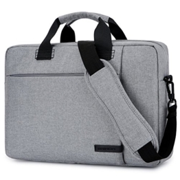 Laptop Tasche 15,6 Zoll, BRINCH stilvoll Nylon Laptop Messenger Bag Umhängetasche Schultertasche Aktentasche für 15-15,6 Zoll Laptop / Notebook / MacBook / Ultrabook / Chromebook Computers,Grau