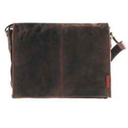 Laptoptasche / Messenger-Bag aus geöltem Buffalo-Leder – Extremely rugged Outback Wear, Farbe:Dark Muskat