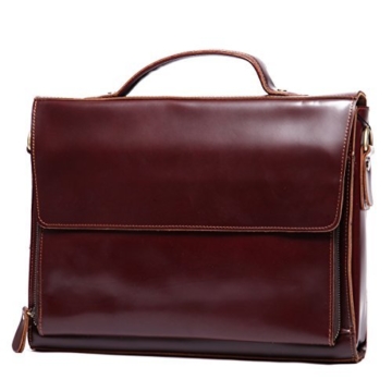 Leathario Herren Ledertasche Vintage Handtasche Umhängetasche Aktentasche Laptoptasche Unitasche Bürotasche Collegetasche Lehrertasche Arbeitstasche Businesstasche Messenger Bag