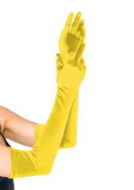 Leg Avenue Damen Satin Handschuhe extralang in gelb Einheitsgröße 36 bis 40