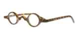 Lesebrille mit kleinen runden Gläsern demi braun