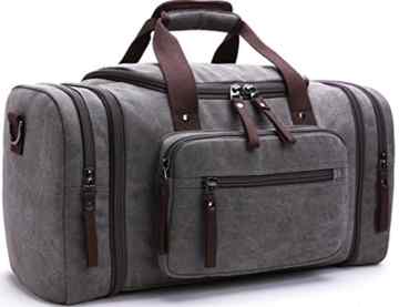 Limirror vintage Canvas Reisetasche Sporttasche weekender Tasche für Damen und Herren mit der Großen Kapazität