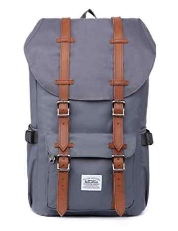Lässiger Daypacks, KAUKKO Laptop Outdoor Rucksäcke für 15″ Notebook Schüler Backpacks Schultaschen of 2 Side Pockets für Wandern/ Reisen/ Camping
