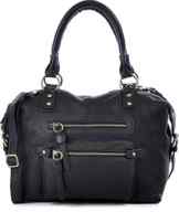 MASQUENADA, Cntmp, Damen Henkeltaschen Schultertaschen, Bolt-Bags, Handtaschen, Umhängetaschen, Soft Leder, Schwarz, 29x27x14cm (B x H x T)