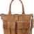 MASQUENADA, Cntmp, Naturleder, Damen Schultertaschen, Shopper, Handtaschen, Umhängetaschen, Leder, Natur, Cognac, 33x28x12cm (B x H x T)