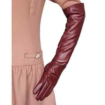 MORESAVE Damen Elbow lange Wärmer Handschuhe Abendkleid Driving Opera PU Leder Handschuhe