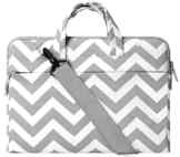 MOSISO Chevron Segeltuchstoff Hülle Sleeve Schultertasche für 12,9 Zoll iPad Pro, 13-13,3 Zoll MacBooks, Laptops Farbe: Grau