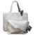 Made in Italy Damen Schultertasche Bag in Bag Wendetasche Beuteltasche Shopper Leder Optik geflochten zweifarbig