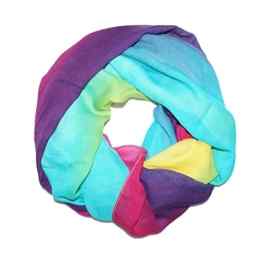 ManuMar Loop-Schal für Damen | Hals-Tuch mit Farbverlauf-Motiv als perfektes Sommer-Accessoire | Schlauch-Schal – Das ideale Geschenk für Frauen